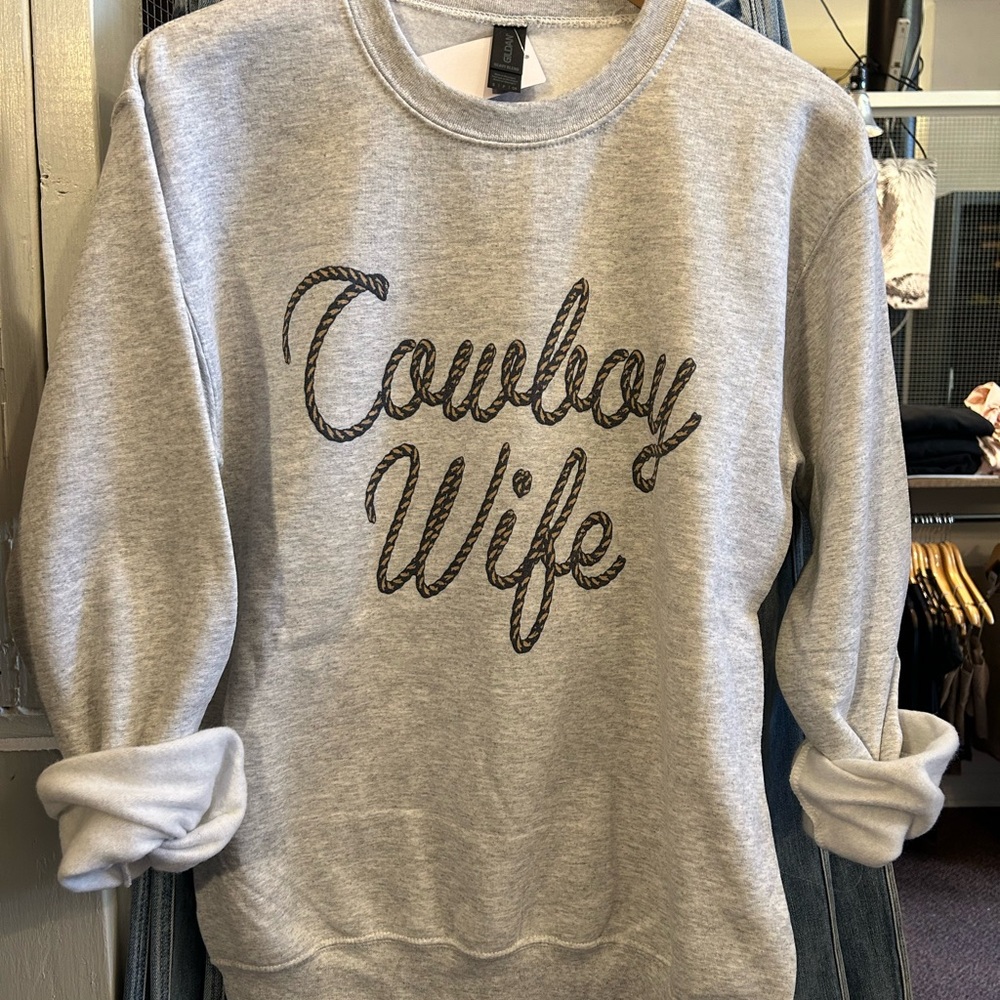 Cowboy Wife Crew Neck Sweater - Picture 4 of 6